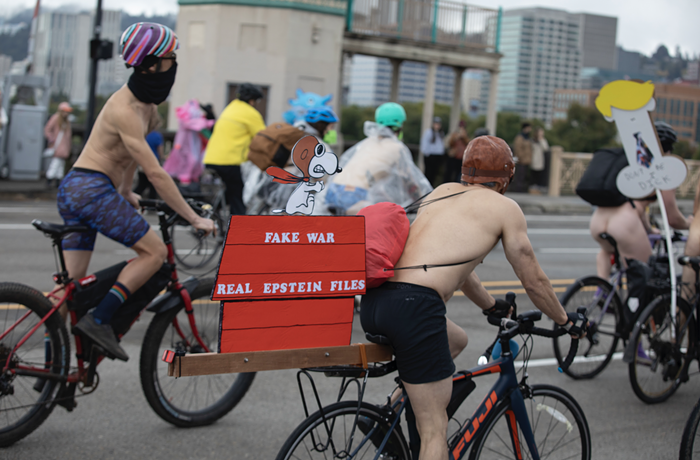 Good Morning, News: Speaker Mike Johnson Afraid of Naked Bike Riders, ICE Arrests Peaceful Clarinet Player at Protest, and (No Surprise) Young Republicans Text Like Nazis&nbsp;